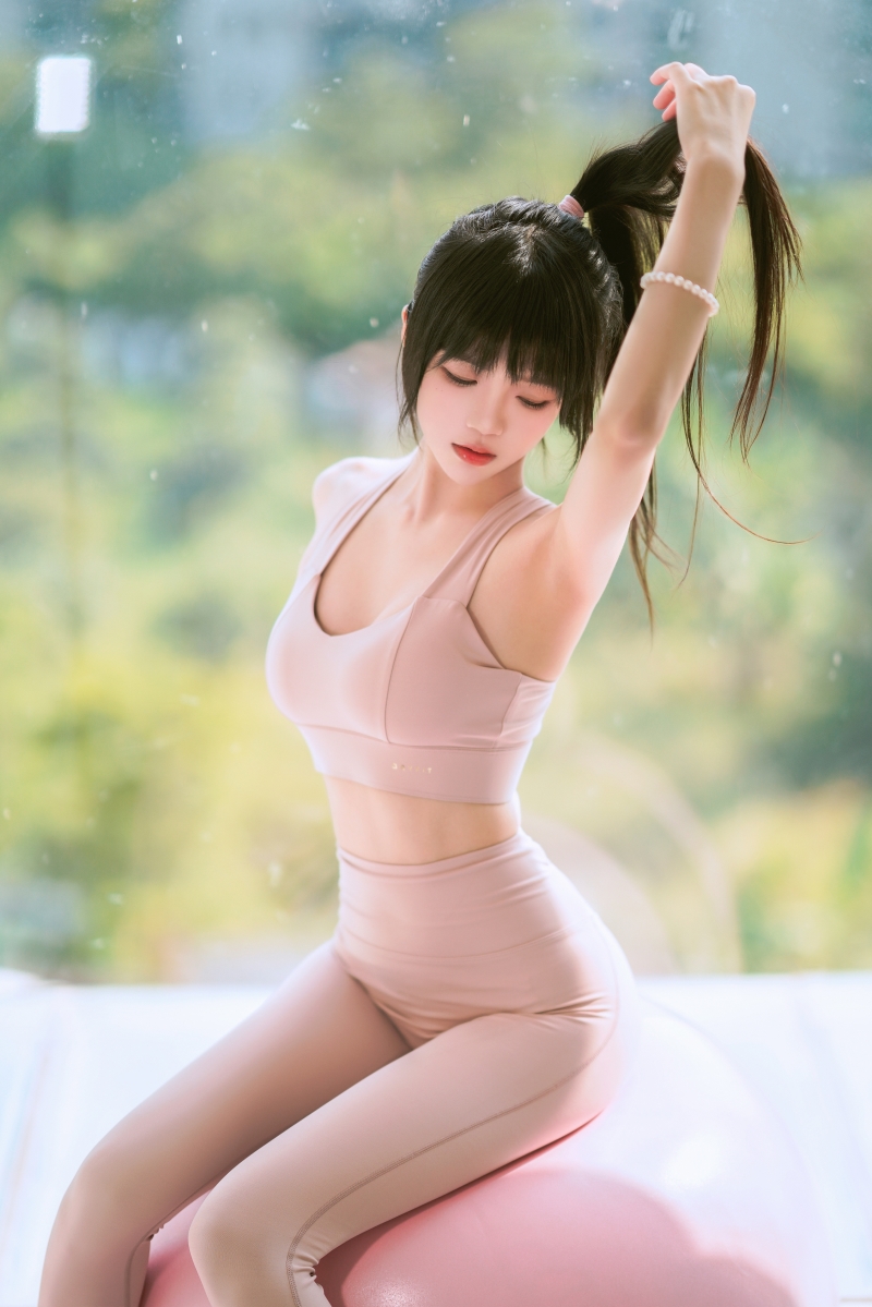 桜桃喵#粉嫩瑜伽服【45P-282MB】 桜桃喵#粉嫩瑜伽服【45P-282MB】