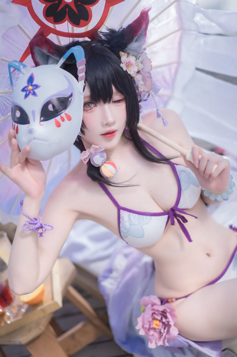 阿包也是兔娘#蔚蓝档案 狐坂若藻 水着--美丽佳人! 阿包也是兔娘#蔚蓝档案 狐坂若藻 水着--美丽佳人!