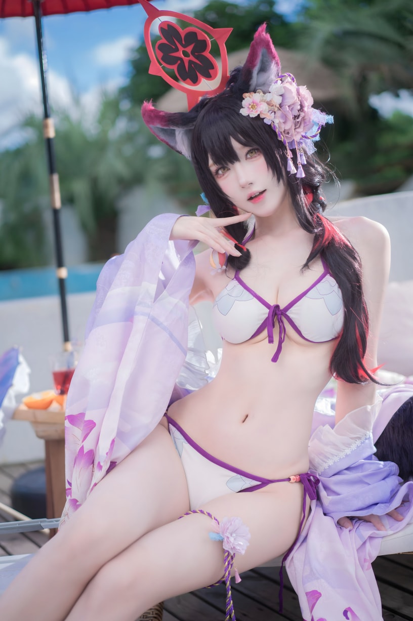 阿包也是兔娘#蔚蓝档案 狐坂若藻 水着--美丽佳人! 阿包也是兔娘#蔚蓝档案 狐坂若藻 水着--美丽佳人!