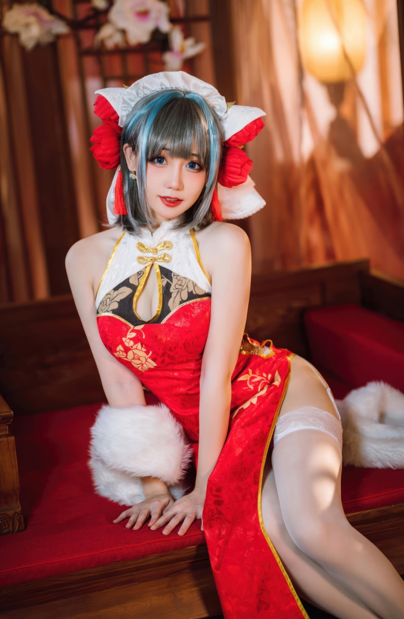 焖焖碳#碧蓝航线-柴郡新春旗袍--资源分享! 焖焖碳#碧蓝航线-柴郡新春旗袍--资源分享!
