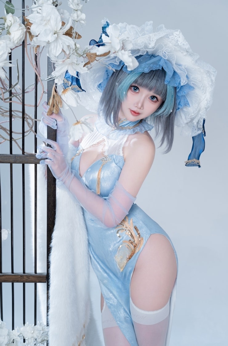 面饼仙儿#碧蓝航线-柴郡猫猫蓝旗袍--优秀作品! 面饼仙儿#碧蓝航线-柴郡猫猫蓝旗袍--优秀作品!