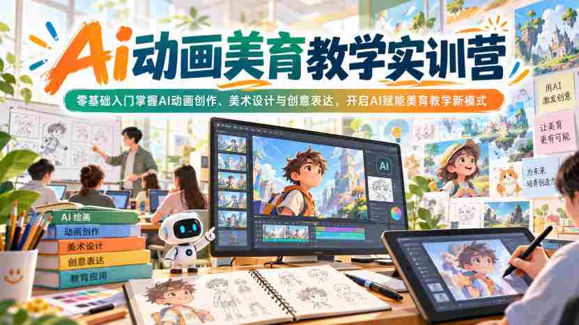AI动画美育教学实训:创作工具与课堂应用