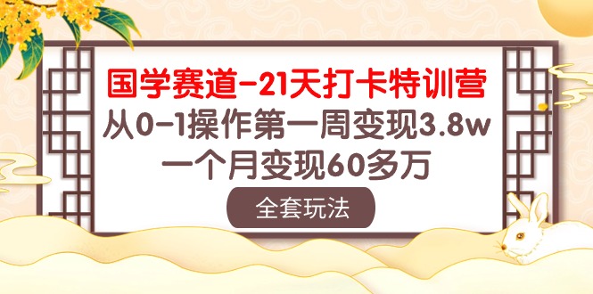 国学赛道21天打卡特训营:从0-1操作第一周变现3.8w,一个月变现60多万!9676 作者:福缘创业网 帖子ID:108695 国学赛道21天打卡特训营:从0-1操作第一周变现3.8w,一个月变现60多万!9676 作者:福缘创业网 帖子ID:108695