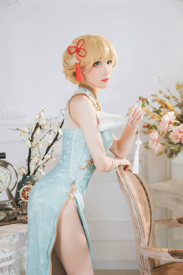 Tomoyo酱·G36旗袍COS:穿越少女前线的古典优雅之美 Tomoyo酱·G36旗袍COS:穿越少女前线的古典优雅之美