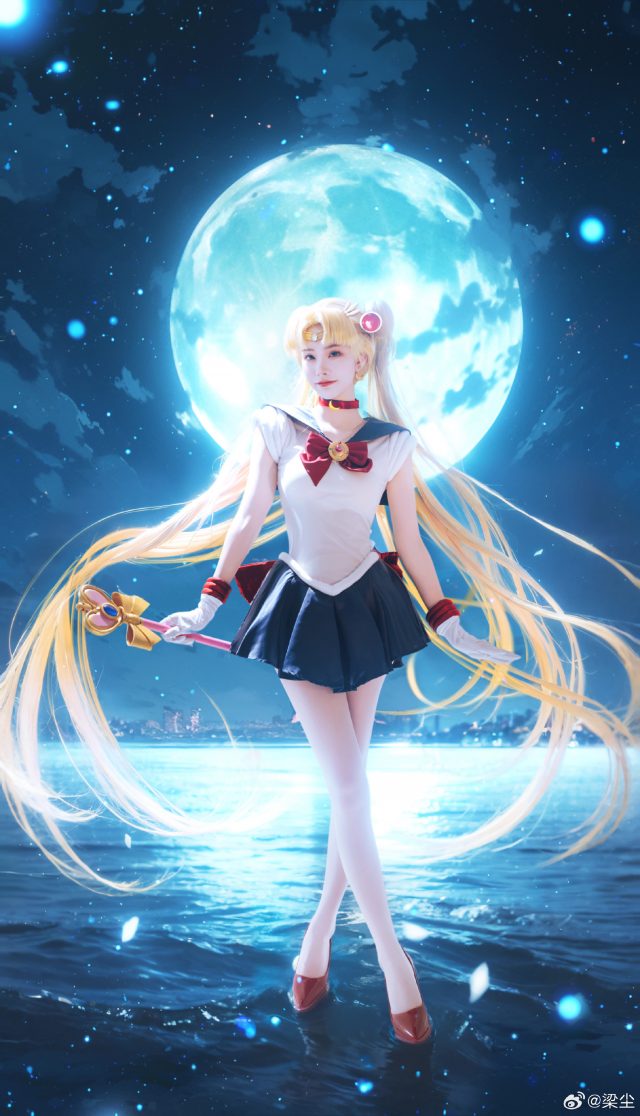 梁尘cos《美少女战士》月野兔,再现神级现实版月亮女神 梁尘cos《美少女战士》月野兔,再现神级现实版月亮女神