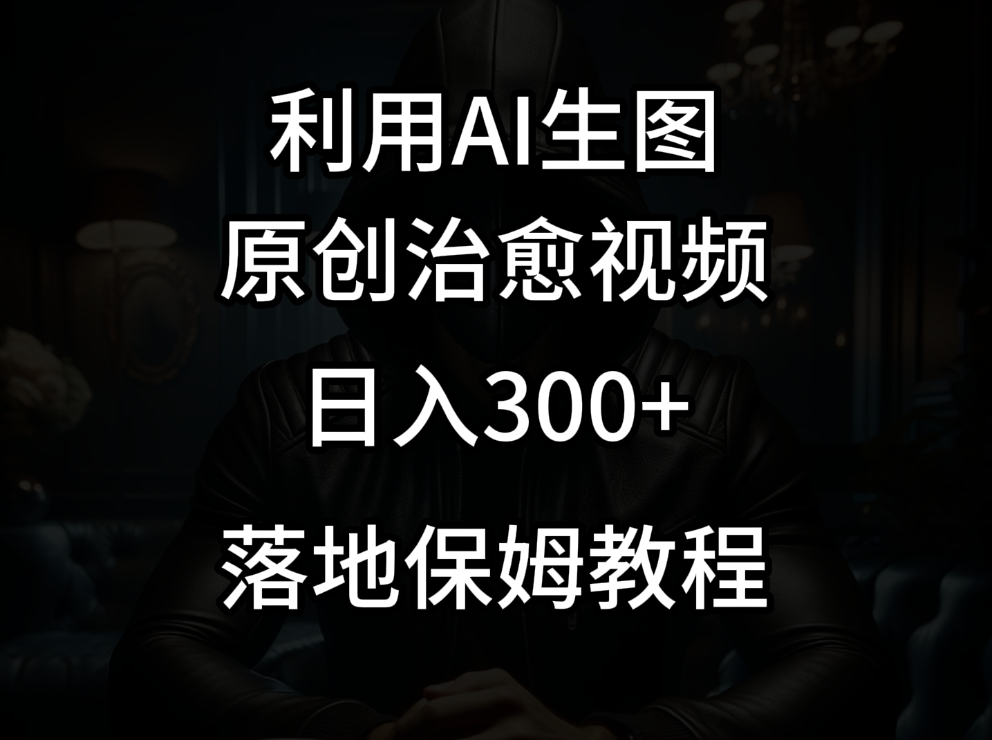 抖音最新爆款项目，治愈视频，仅靠一张图日入300+118 作者:福缘创业网 帖子ID:105568 