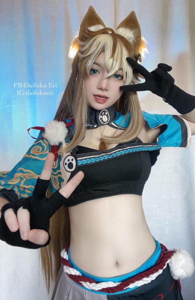 泰国coser Daifuku_Eri在《原神》化身俏皮可爱的“女版”五郎 泰国coser Daifuku_Eri在《原神》化身俏皮可爱的“女版”五郎