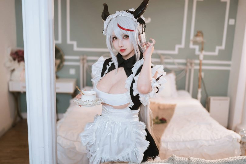 肉扣热热子·龙女仆COS,大胆展现《妄想航线》的角色魅力 肉扣热热子·龙女仆COS,大胆展现《妄想航线》的角色魅力