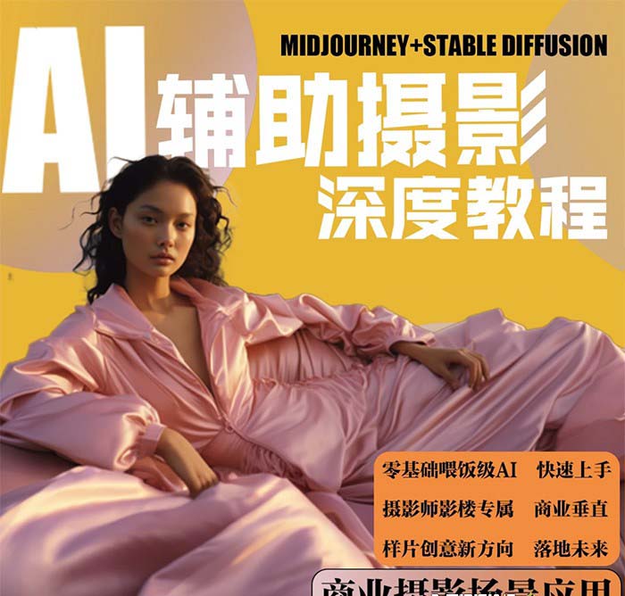 2024年AI辅助摄影人工智能商业应用摄影课程（37节课）7312 作者:福缘创业网 帖子ID:106024 
