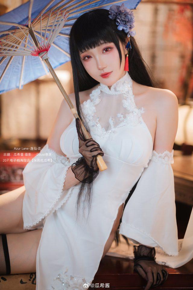 瓜希酱cos《碧蓝航线》逸仙,展现美轮美奂的性感魅力! 瓜希酱cos《碧蓝航线》逸仙,展现美轮美奂的性感魅力!