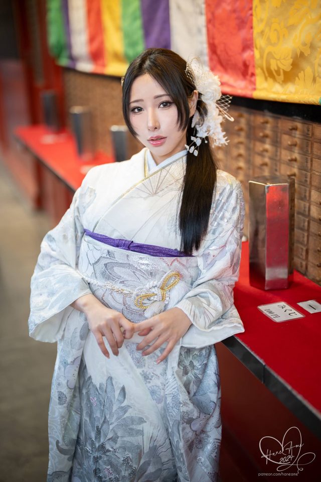 雨波_HaneAme新春COS特辑:寺庙探秘银白色和服下的魅力 雨波_HaneAme新春COS特辑:寺庙探秘银白色和服下的魅力