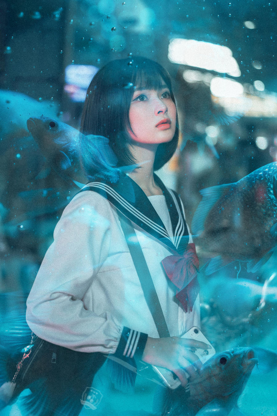 河豚抚子COS:穿越水族馆的美少女JK,镜头前的独特魅力 河豚抚子COS:穿越水族馆的美少女JK,镜头前的独特魅力